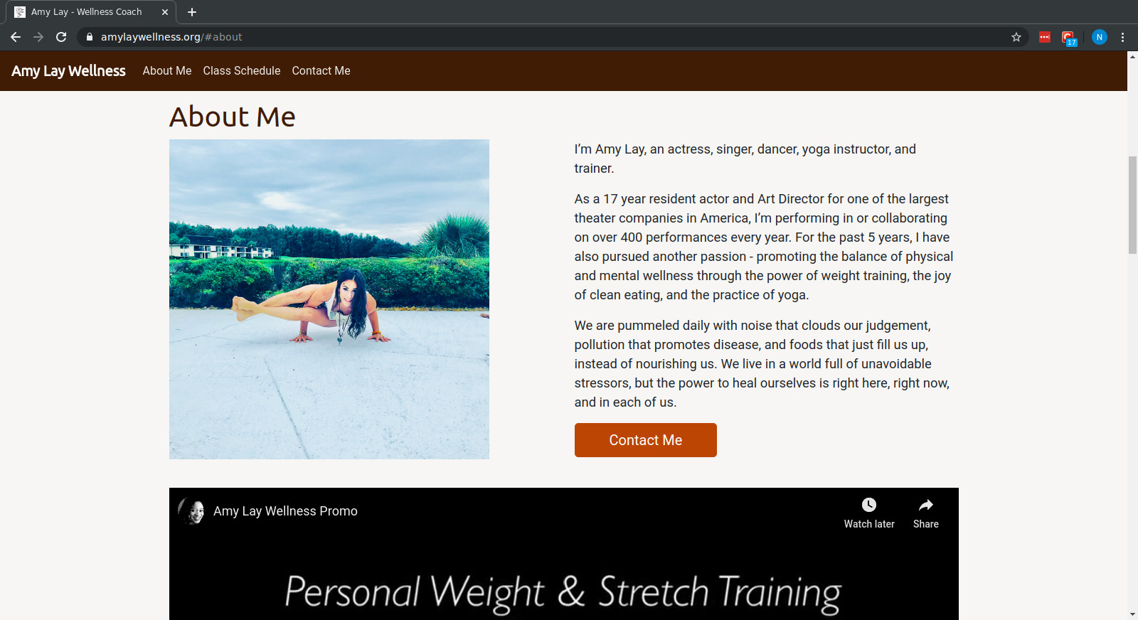 Screenshot of AmyLayWellness.org